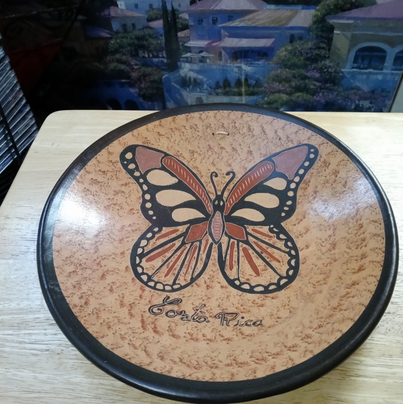 COSTA RICA 🦋 BUTTERFLY CERAMIC 🎋 WALL🧱ART,12"×2",A FABULOUS GIFT.🎁 - Picture 2 of 8